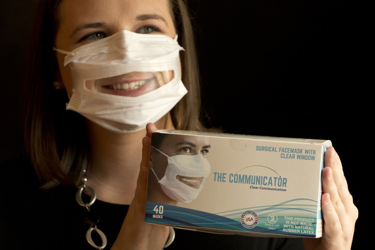safenclear's tweet photo. It's World Smile Day! We love seeing your smiles! #safenclear #thecommunicatormask #seeyoursmile https://t.co/nByv8BhL6u
