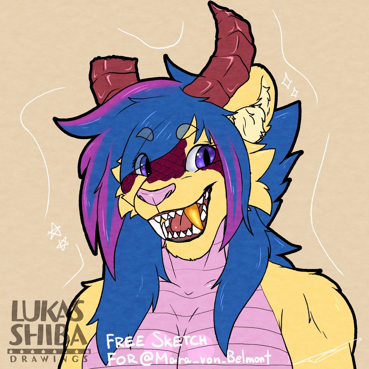 lk_furr's tweet photo. ✨FREE SKETCH for Mara Von Belmont!✨
#furry #furryart #freesketch #freedragon #furryfeline https://t.co/WIaC5mdZ8f