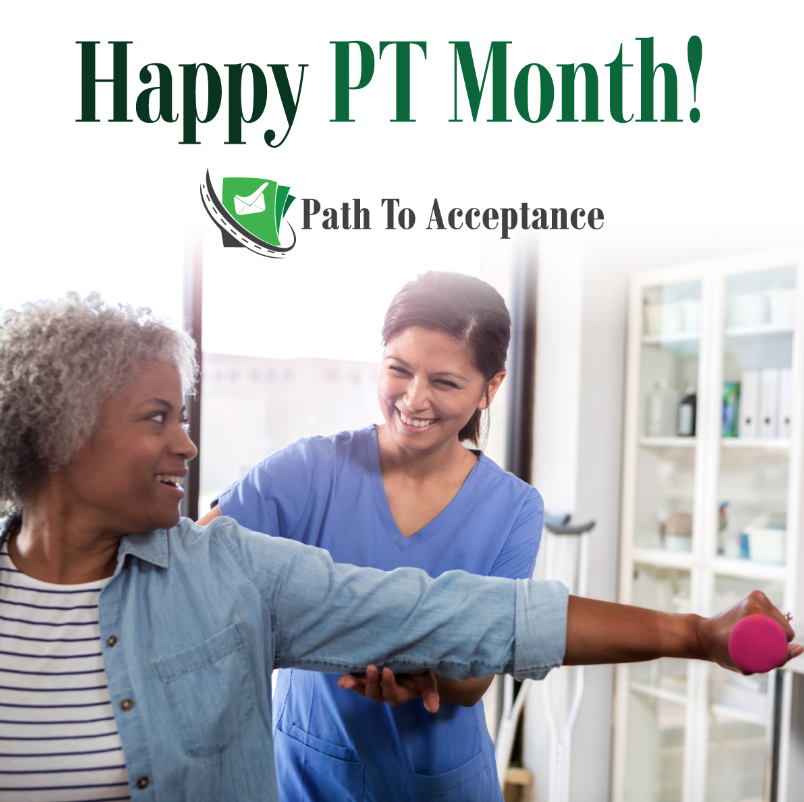 path2acceptance's tweet photo. It's October y'all! Find a therapist and tell them....Happy PT Month! #prept #ptmonth https://t.co/tTgk4pFlOr