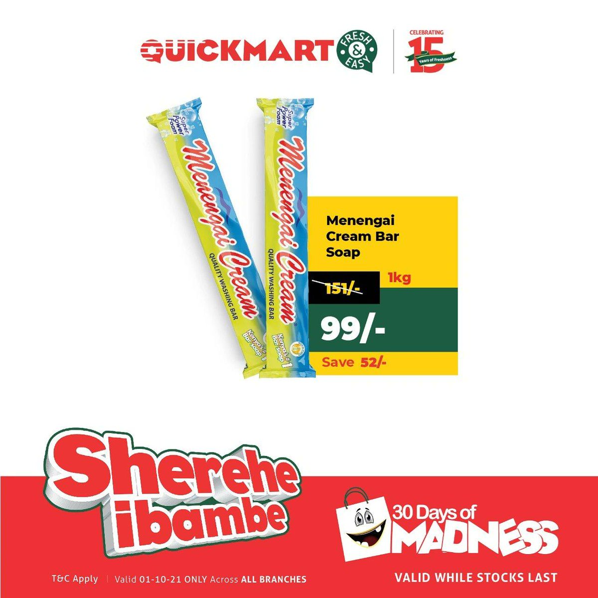 ItisWinston's tweet photo. Quickmart wako na offers mob sana . Hii ndio time ya kuStock hao vile izo bei zimeshuka. Salad ya 5L ni 849/=.
#WhyQuickmart #QuickmartTurns15 https://t.co/bpUXD9zDqj