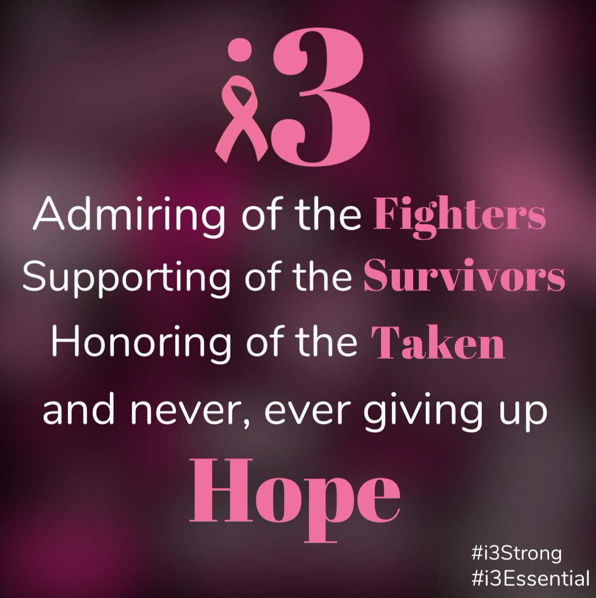 i3Essential's tweet photo. Spread the word October is Breast Cancer Awareness Month, use this opportunity to bring awareness and knowledge to those around you about the impact of breast cancer. #i3Strong #i3Essential #YourDreamsMatter https://t.co/aUMpm1NOPv