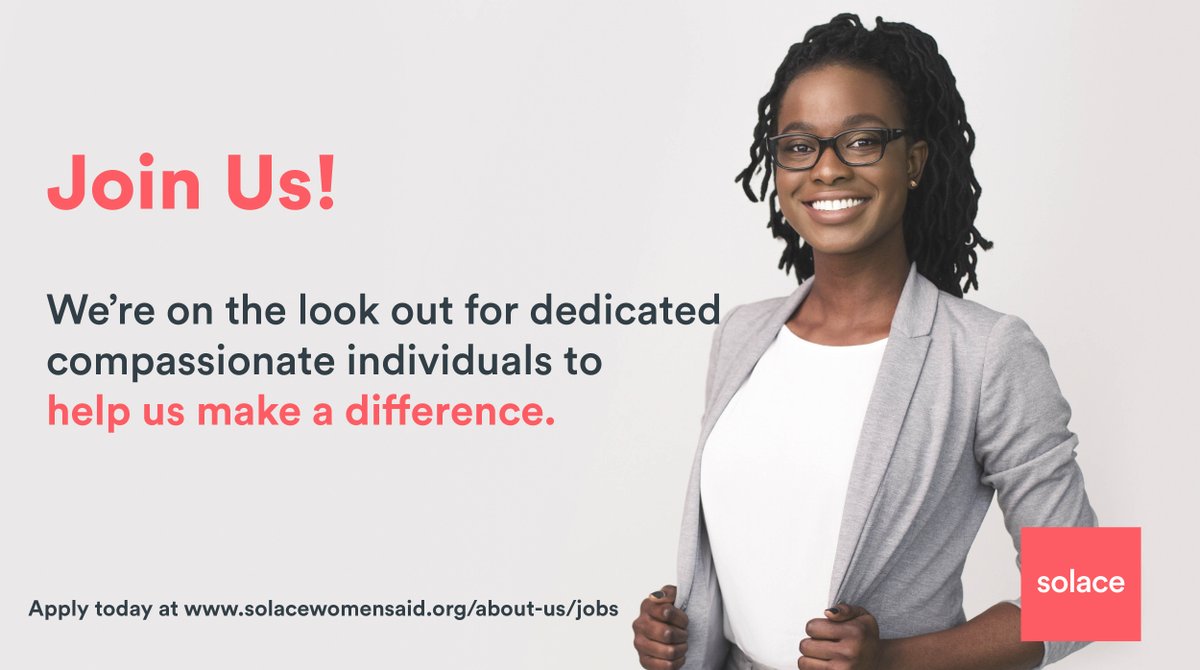 SolaceWomensAid's tweet photo. We're recruiting!  We have a range of roles including:

Specialist Refuge Worker (Bexley)

Domestic Violence Prevention Programme Co-ordinator

Click the link below to find out more: 

https://t.co/cBdEMXMhxk 

#charityjobs. #londonjobs #EndVAWG https://t.co/4Rvj9GxwU3