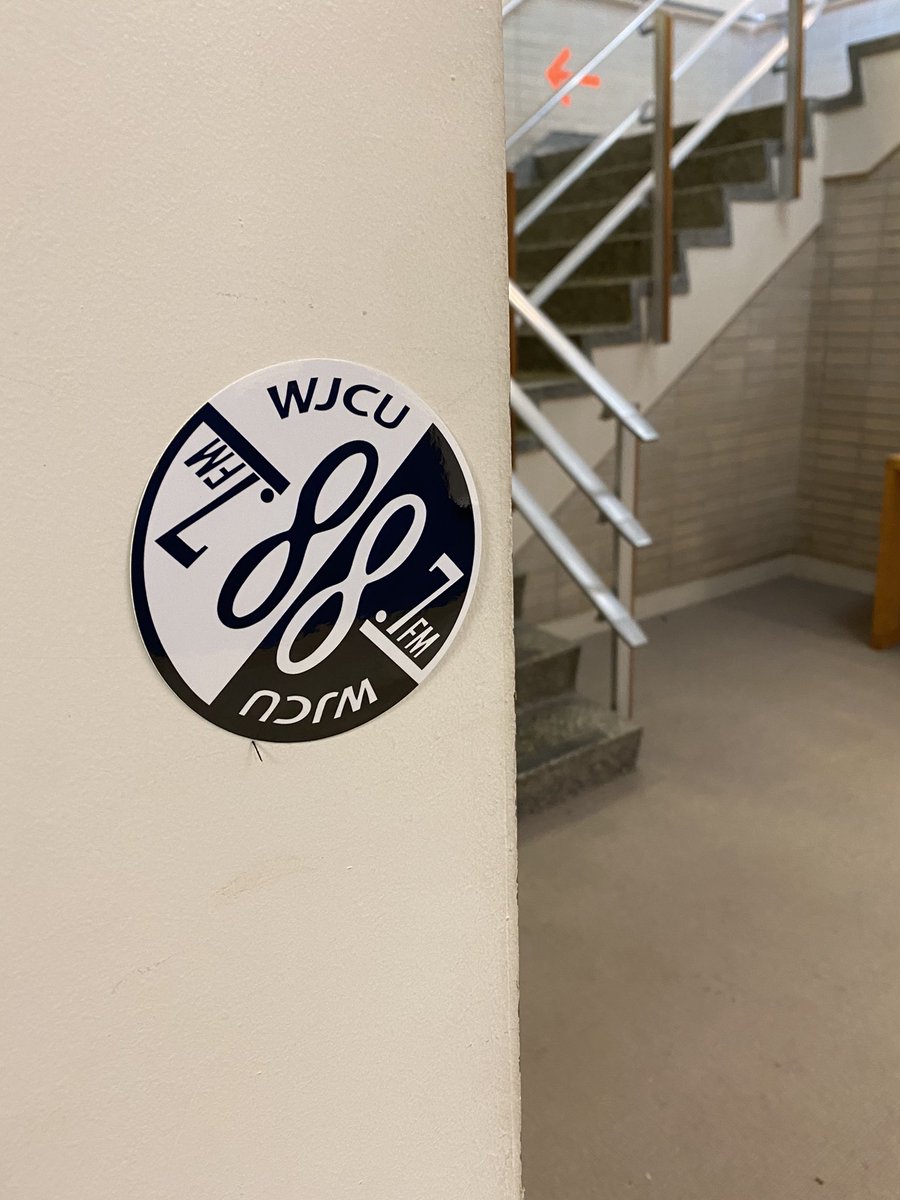 WJCU887's tweet photo. To celebrate WCRD, we are going to be giving away gift cards to local restaurants. To win, find our logo hidden on John Carroll’s campus, take a picture and tag us on any social media platform! The first 6 people to post will win! Good luck!! (More are hidden! These are hints!) https://t.co/gfmEHG9JB1