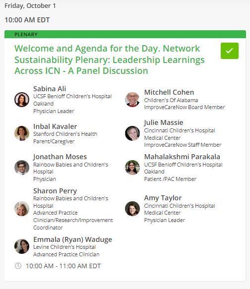 ImproveCareNow's tweet photo. Day 2 of #ICNCC21F starts now! Let's explore sustainability with an incredible panel of @ImproveCareNow leaders, including patients, parents, clinicians &amp; researchers 💚 💙 @sabpeds @inbal_kavaler @JonathanMoses77 @sharonperry79  @ICNPatients #StrongerTogether #AllTeach #AllLearn https://t.co/owbGG8BGIW