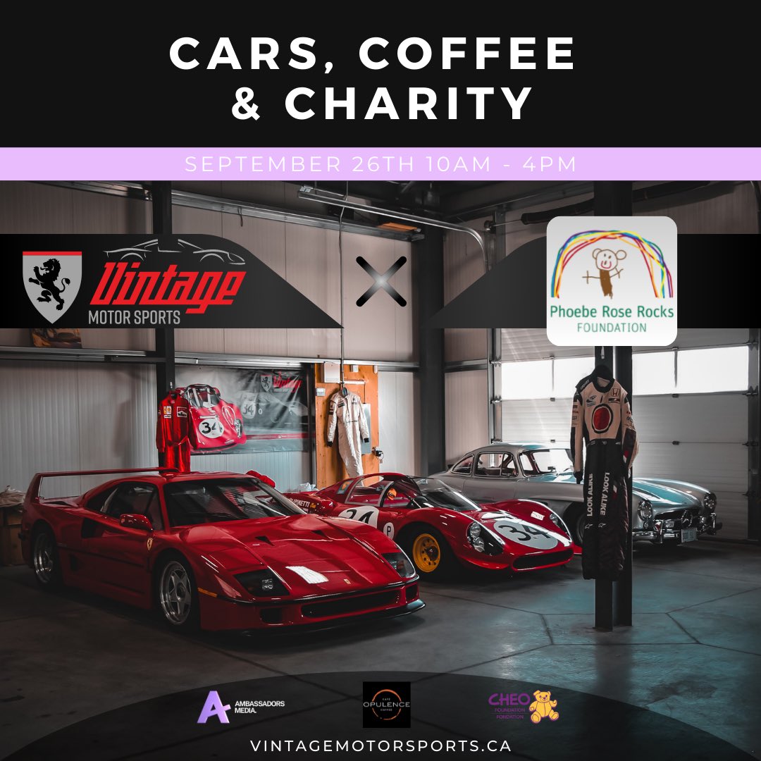 ambassadorsgg's tweet photo. September is Childhood Cancer Awareness Month. Last Sunday, Ambassadors Media helped organize a Cars, Coffee & Charity hosted by Vintage Motor Sports Canada in support of the @Phoeberoserocks foundation to #MakeItOkay
We helped raise an amazing $17,075 for cancer research!!! https://t.co/eZ82Ow9Ydx