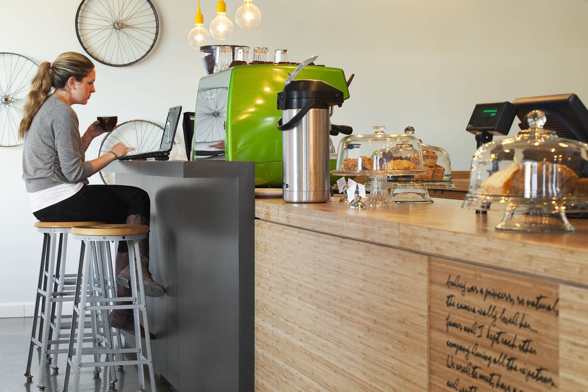 KCGlobalDesign's tweet photo. It's International Coffee Day ☕ grab your caffeine and let's light up this #Friday. 📍: Green Grind Coffee Shop by #KCGDLeadingFirm HOK 

#DesignedInKC #KCGlobalDesign https://t.co/BD2C61AoPd