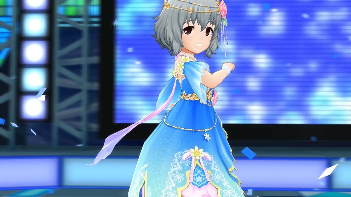 CARDY__r's tweet photo. 千鶴ちゃんお迎え記念スクショその3
#松・雪・愛 です
…ってさっきとユニット名あんま変わらんイメージが💦
#デレステ
#佐城雪美
#成宮由愛
#松尾千鶴
#Trancing_Pulse
久しぶりにこのMVでスクショ撮ったな…そして両端二人には消えてもらった(ぁ https://t.co/KVygcARZ0z