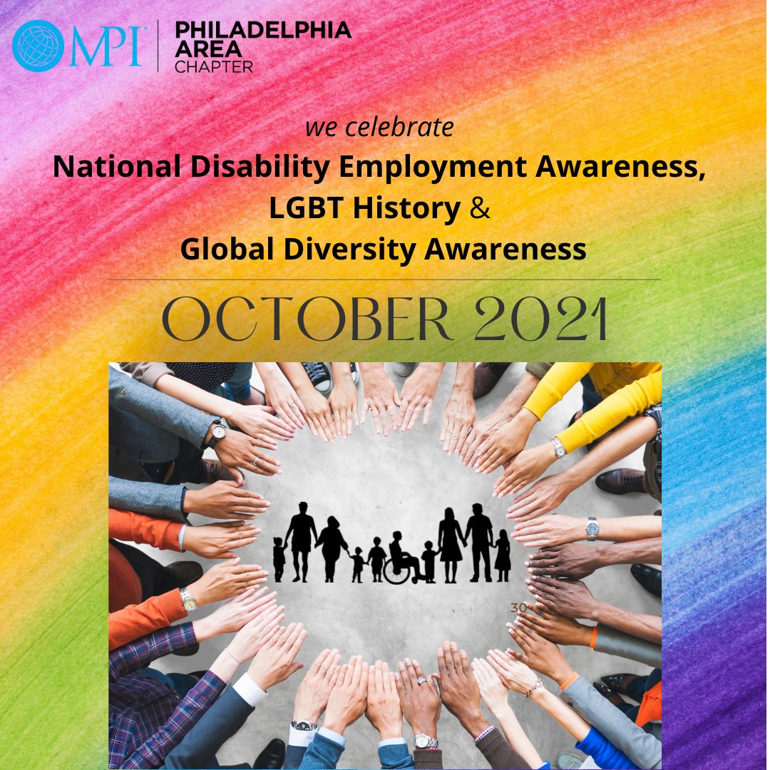 MPIPHL's tweet photo. MPI PHL celebrates October's Observances 

#LGBT; #GlobalDiversity, #DisabilityAwareness https://t.co/Ef3EpppuVy
