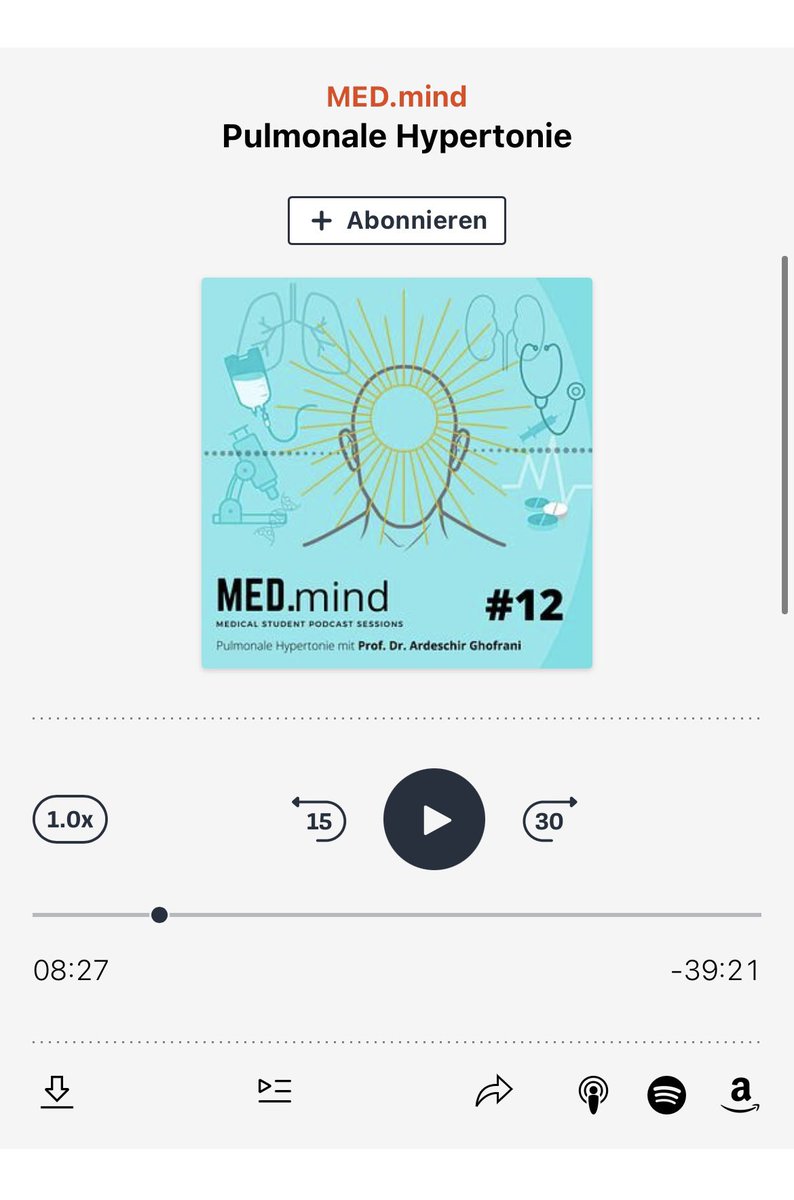 AlessaKoehne's tweet photo. Eine NEUE FOLGE #Medmind ⏯ Thema: Pumonale Hypertonie! 🫁 mit unserem Experten @ArdeschirG - alles zur Diagnostik und Therapie und was der Mount Everest damit zu tun hat👏🏻 #medizin #ph #pulmo #ukgm #podcast #lehre2punkt0 @HolgerNef @oliver_dorr @BayerMatthias @UKGM_Presse https://t.co/1nVafJHlh6