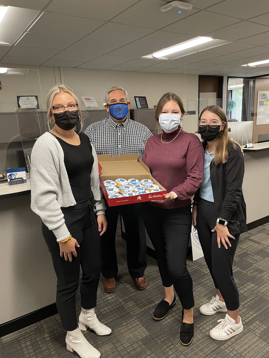 Happy Friday! We’re spreading cheer (and donuts) to put a smile on a different department’s face every week thanks to our friends at <a href="/TimHortonsUS/">Tim Hortons U.S.</a>!

Stop by the Allendale location for the special GV donut!