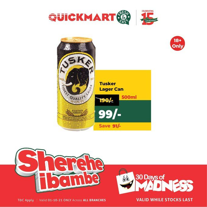 smileycherry2's tweet photo. Grab all goods now from @QuickmartKenya and get to enjoy their amazing offers now in all outlets.
SHEREHE IBAMBE now as we celebrate #QuickmartTurns15
#WhyQuickmart https://t.co/ftFnAm8Hhb