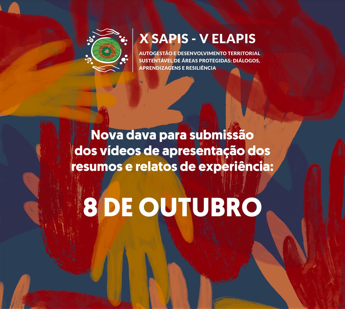 sapis_elapis's tweet image. O prazo para envio de vídeos que apresentarão os resumos e relatos de experiência foi prorrogado. A nova data é 8 de outubro. A comissão organizadora deliberou a decisão após pedido de participantes que tiveram seus trabalhos selecionados. doity.com.br/x-sapis