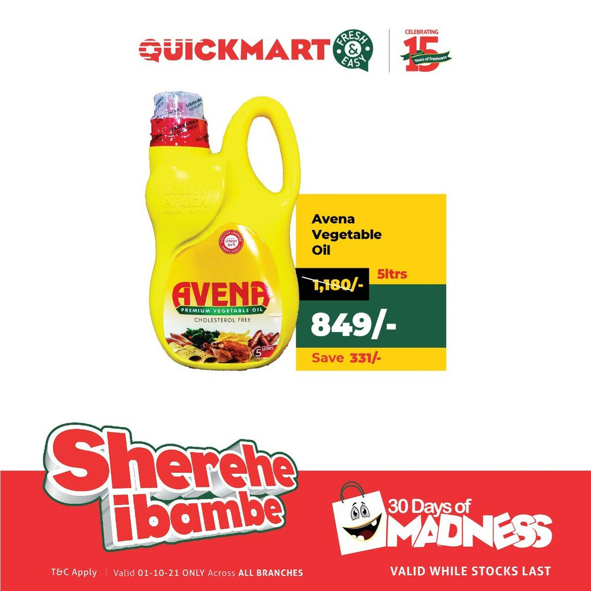 smileycherry2's tweet photo. Grab all goods now from @QuickmartKenya and get to enjoy their amazing offers now in all outlets.
SHEREHE IBAMBE now as we celebrate #QuickmartTurns15
#WhyQuickmart https://t.co/ftFnAm8Hhb