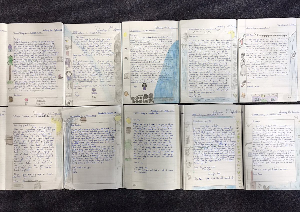 StPaulsBolton's tweet photo. Take a look at our amazing writing! We’ve been writing a letter of encouragement to Annie in the role of her friend. #Queenofthefalls @TheLCUK #year5 https://t.co/nzUxun4t02