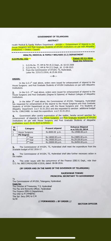 Nikki_2702's tweet photo. #Stipendhikeforayushdoctors @KTRTRS @revanth_anumula @bandisanjay_bjp @kishanreddybjp @sravandasoju @the_hindu @Tolivelugu @@TelanganaHealth @TelanganaCMO since  7yrs so called our bangaruTS Govt not implementing Go's regarding AYUSH stipend hike,how many more yrs shall we wait? https://t.co/rrYG7MupHT
