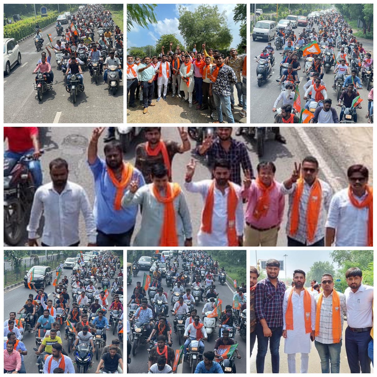 vinaydesaibjp's tweet photo. ગાંધીનગર મહાનગરપાલિકા ચૂંટણી અંતર્ગત માન. મુખ્યમંત્રી શ્રી @Bhupendrapbjp જી અને પ્રદેશ અધ્યક્ષ શ્રી @CRPaatil જી ની વિશેષ ઉપસ્થિતિમાં આયોજિત ભવ્યાતિભવ્ય બાઈક રેલીમાં @BJP4Karnavati ના કાર્યકર્તાઓ એ ખૂબ મોટી સંખ્યામાં ભાગ લીધો. https://t.co/dewXiXYbNV