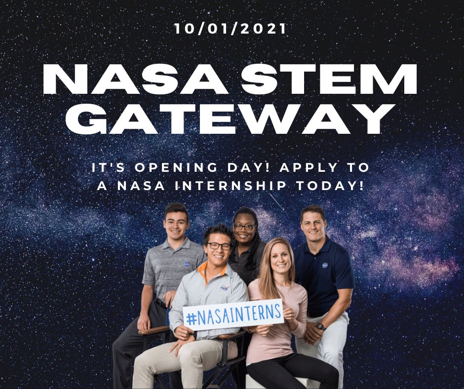 NASA Internships on Twitter "It's opening day! NASA STEM GATEWAY is
