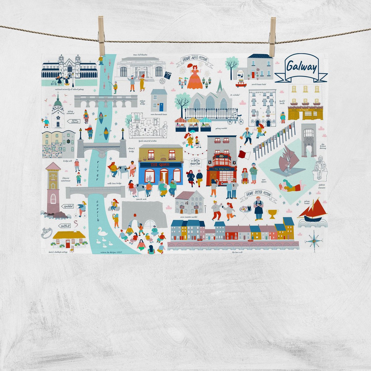 ciaragriffinlee's tweet photo. Because it's #LoveIrishArt day, just below a selection of my tea towels available at https://t.co/s7Xp5t3noJ. Not art in the traditional sense, but all the motifs are hand-drawn by myself before being digitally coloured and finished. #LoveIrishCraft #dublin #galway #shopinireland https://t.co/adxQW17In0