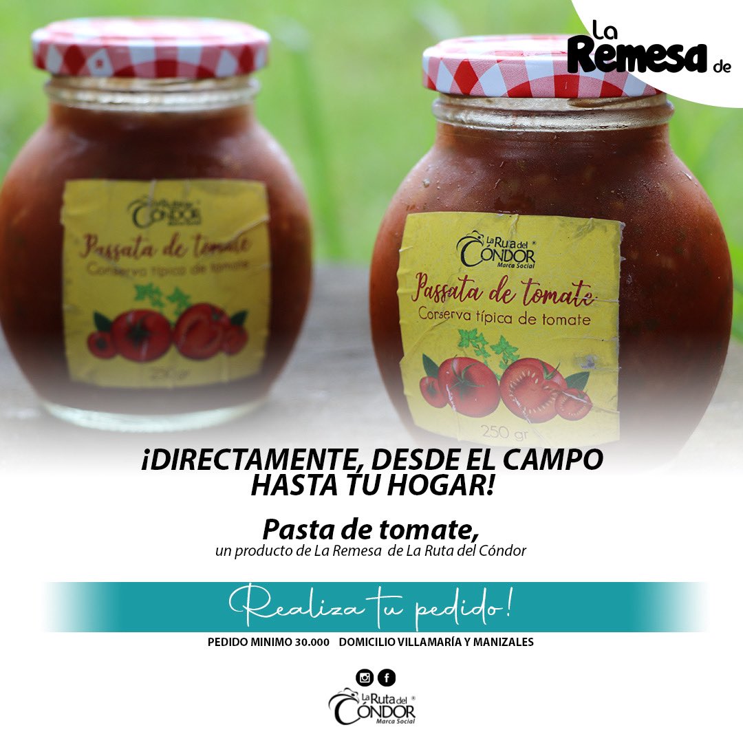 🛒💚 Compra local en La Remesa.

Los productores de Villamaría se unieron para llevar a tu casa alimentos frescos y tradicionales.

Pedidos: hasta el domingo, 3 de octubre a las 9:00 p.m.
Entregas: miércoles, 6 de octubre.
🚘 Domicilios en Manizales y Villamaría.