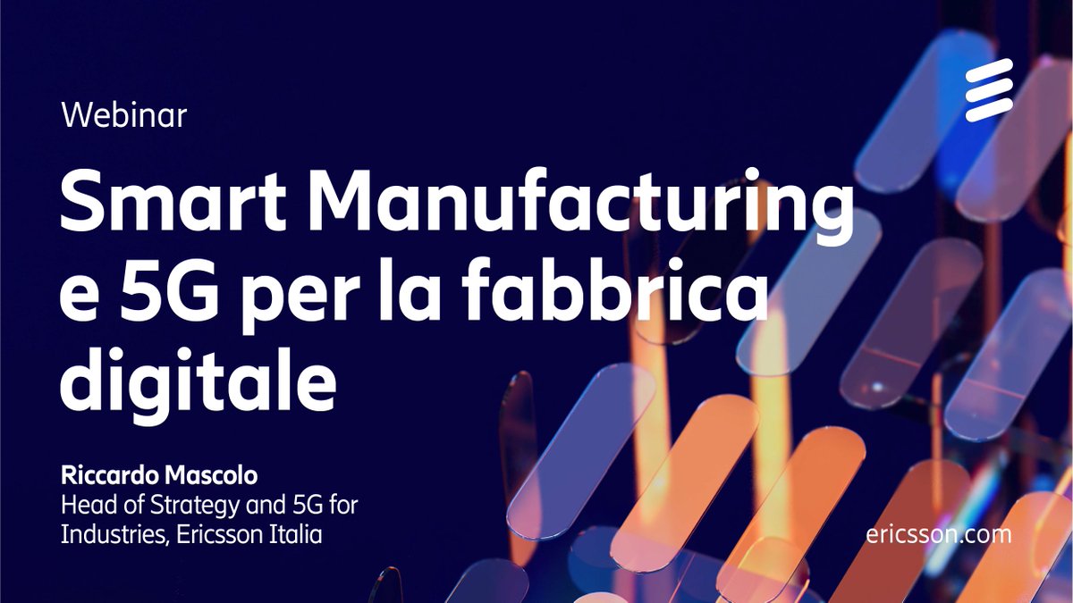 Incremento della produttività, monitoraggio dei processi in tempo reale e maggiore sicurezza sui luoghi di lavoro.
Con Riccardo Mascolo analizziamo i nuovi casi d’uso del #5G in ambito industriale 🏭

⤵️ Scopri il webinar di Ericsson per @operazionerd 
m.eric.sn/6Sdy50Gkdbu