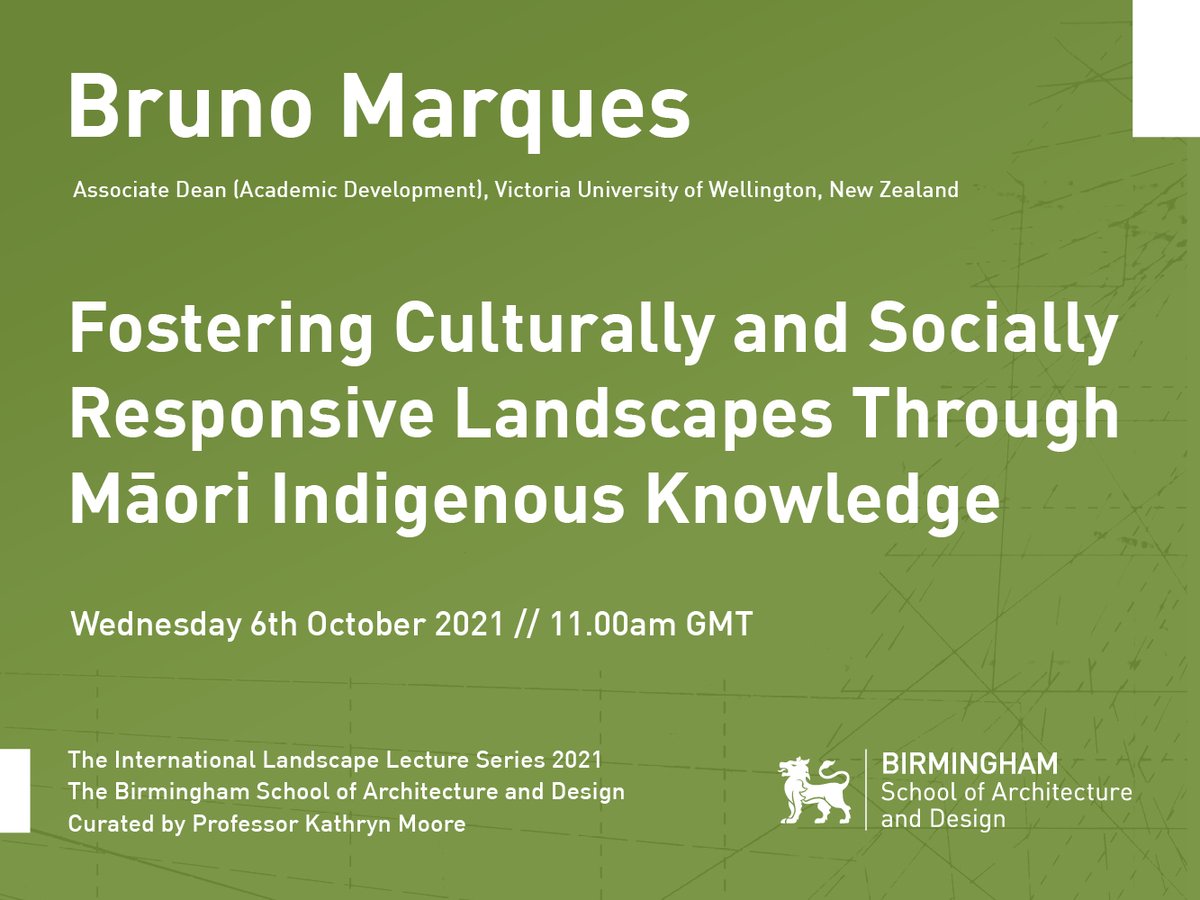 Super excited for our forthcoming lecture from <a href="/BrunoAGMarques/">Dr Bruno Marques</a> , Associate Dean of <a href="/UniWellington/">University of Wellington</a> .