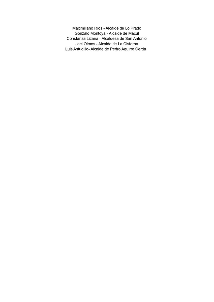 Junto a otros alcaldes y alcaldesas firmamos esta carta para señalar la gravedad de poner fin a la estrategia de testeo, trazabilidad y aislamiento, tomada unilateralmente por el gobierno, demostrando nuevamente una actitud carente de respeto y responsabilidad a la población.