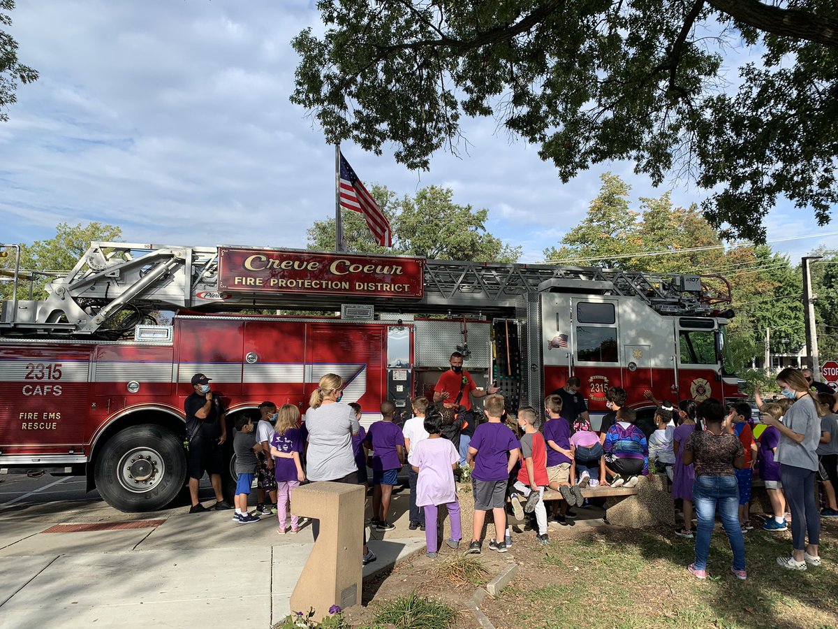 Great day <a href="/RossElementary/">Ross Elementary</a> <a href="/ParkwaySchools/">Parkway Schools</a> October is fire safety month-thank you <a href="/CreveCoeurMO/">Creve Coeur, MO</a> Fire Department