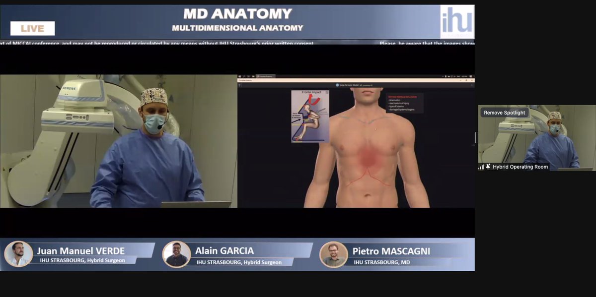 Caroline Essert (@carolineessert) on Twitter photo Join the MD anatomy satellite event, an exciting anatomy tutorial given LIVE from the OR by <a href="/IHUStrasbourg/">IHU Strasbourg</a> at #MICCAI2021. Happening now! Join the MD anatomy satellite event, an exciting anatomy tutorial given LIVE from the OR by <a href="/IHUStrasbourg/">IHU Strasbourg</a> at #MICCAI2021. Happening now!
