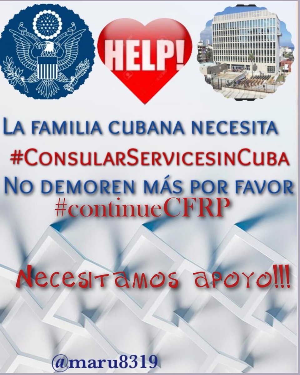 YaylinMartin's tweet photo. Our families have to travel4-5 countries, paying over $5000 for flights and stays, putting themselves at risk with covid and theft, for a SIMPLE INTERVIEW #ConsularServicesinCuba 
#continueCFRP
@UnivistaTV @soycarlucho 
@LosPichyBoys 
 contact👉🏻@camafs https://t.co/5oIYllMSjv