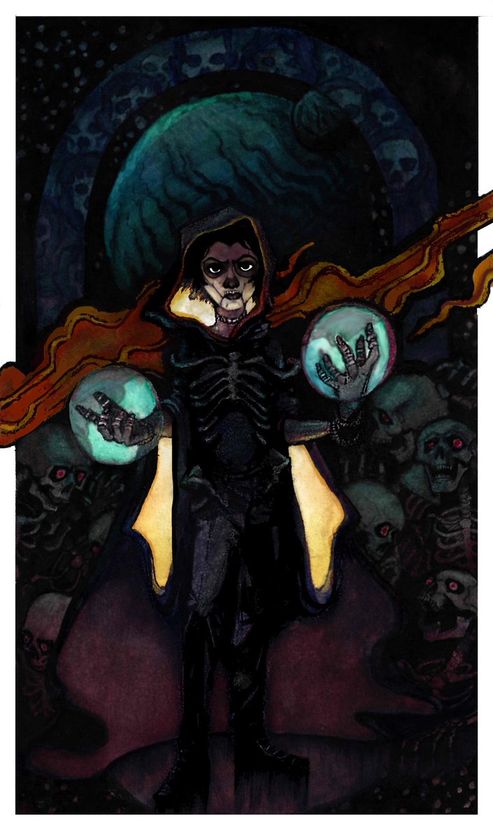 tltsimp's tweet photo. #HarrowharkNonagesimus #HarrowtheNinth #GideonTheNinth #griddlehark #watercolor https://t.co/Ugnuwioxpt