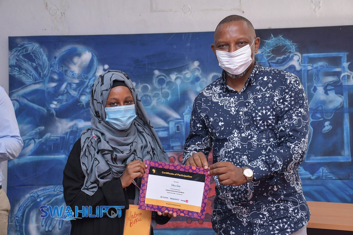 swahilipothub's tweet photo. Today was the last day of the hackathon. We were honoured to have been paid a visit by Dr. @Kingi_William Mombasa County Deputy Governor.
#EUafricathejourney
#DesignHackathonMsa https://t.co/hrTzJL2zIP