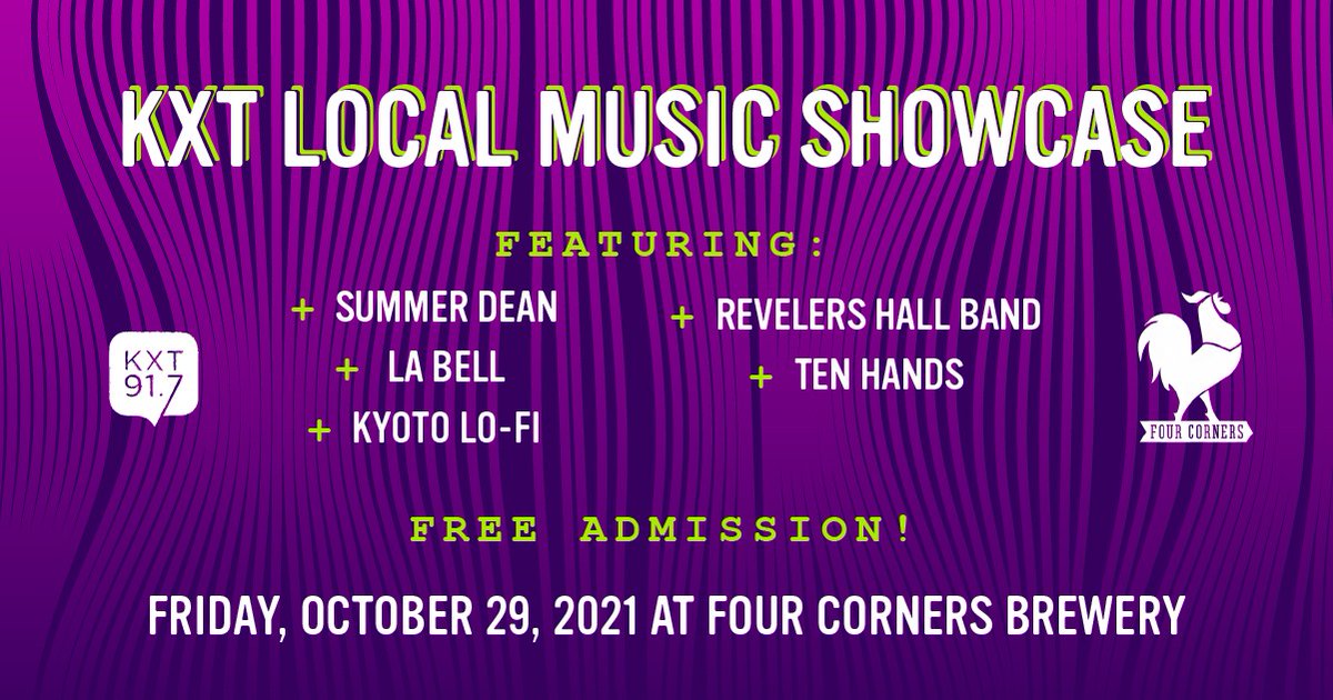 JOIN US for this FREE SHOW 10/29! Great bands, Great beer! fb.me/e/13tH0CrXK <a href="/kxtradio/">KXT 91.7</a> <a href="/fcbrewing/">Four Corners Brewing Co.</a>