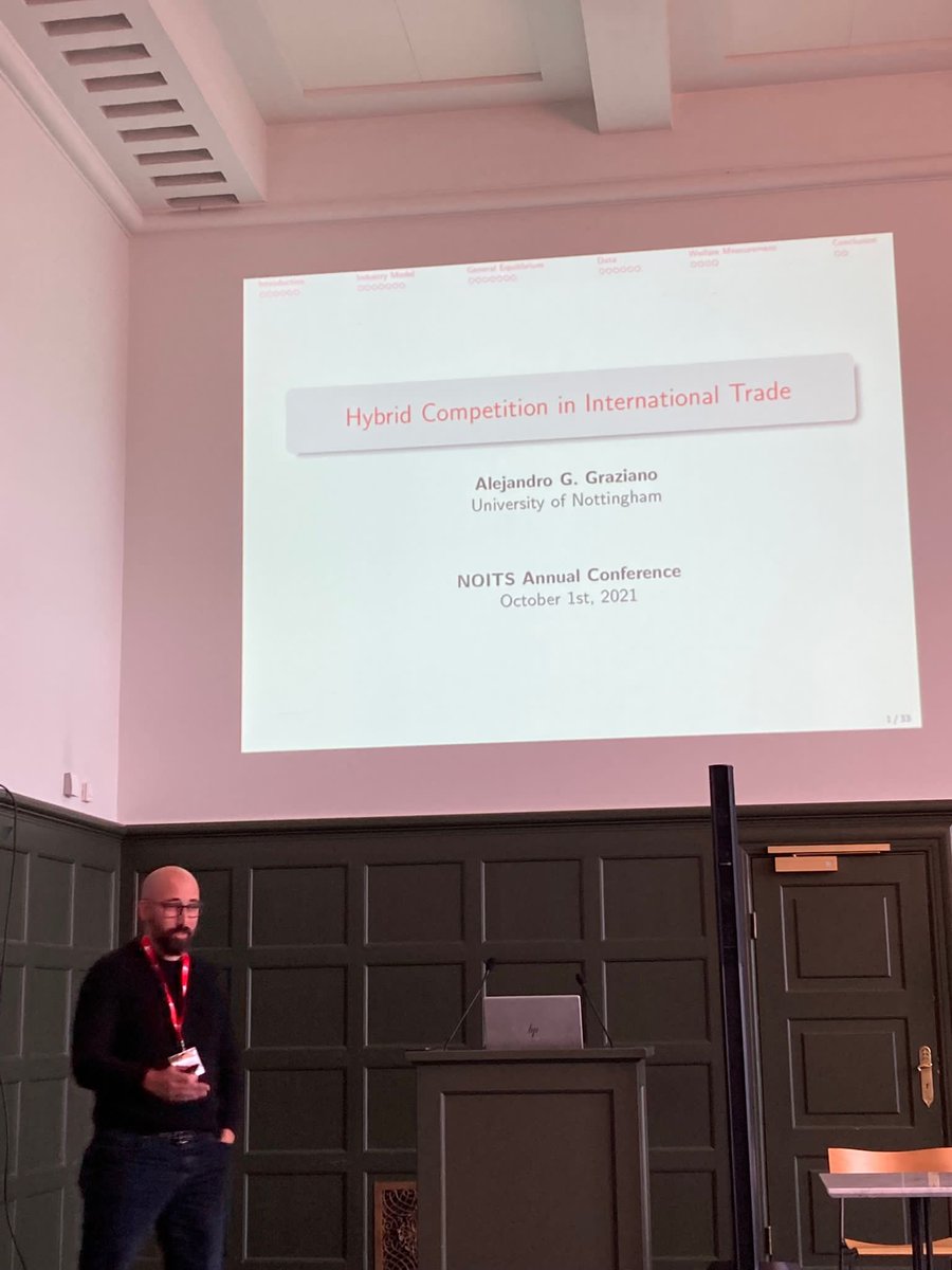 AGGraziano's tweet photo. It was an enormous pleasure to present in person at the NOITS annual conference to the amazing community of nordic trade economists. #NOITS #EconTwitter #Iceland https://t.co/neDYLrg5Wh