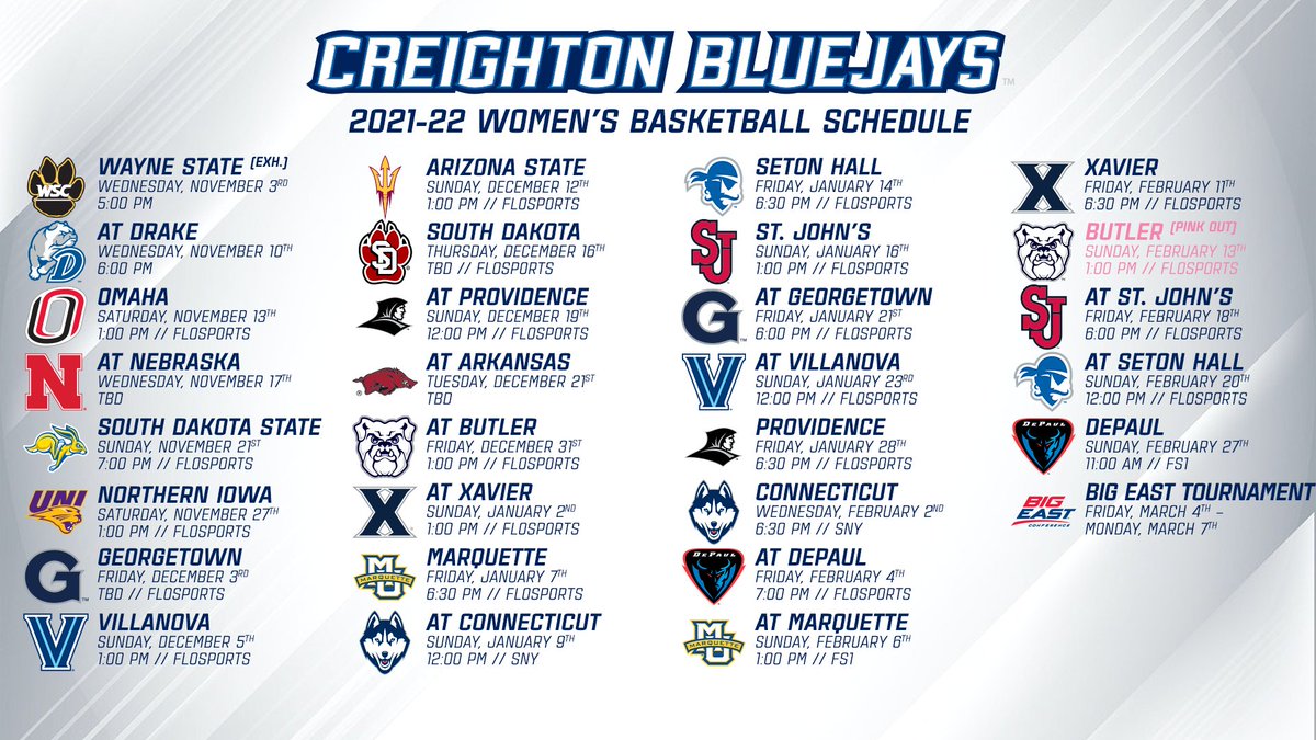 🔷🔹𝟐𝟎𝟐𝟏-𝟐𝟐 𝐒𝐜𝐡𝐞𝐝𝐮𝐥𝐞🔹🔷

🗒️ bit.ly/3CXSeNS

#GoJays