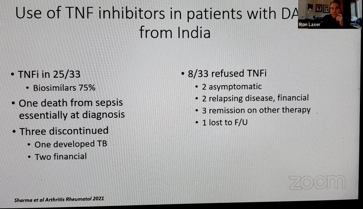 dvpandya0's tweet photo. DADA 2 Experience from India..PediatricRheumatology National Conference 2021
Sharma et al Arthritis &amp; Rheumatology ...Rx of Autoinflammation by Ron Laxer...#PRSI2021 @Amansharmapgi https://t.co/G3xBeZycwO