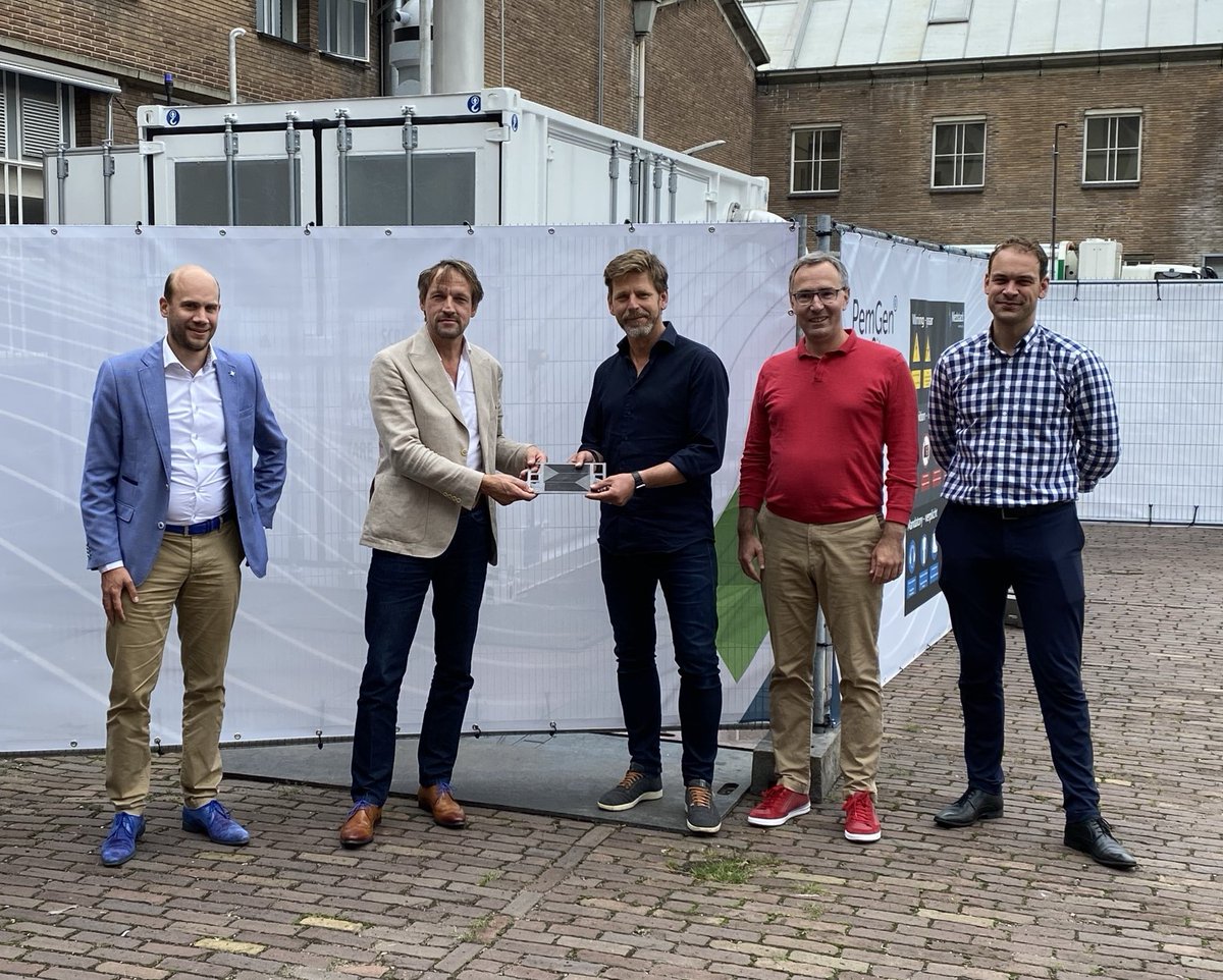Have you ever seen a bipolar plate for a fuel cell before? Here we are with our partners at Koedood &amp; Nedstack hand over the very first bipolar plate for the #fuelcell stack that will be placed onboard the “Maas”, our #zeroemissions vessel. Follow our journey #futureproofshipping