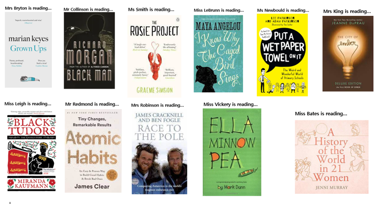 HEnglishdept's tweet photo. Happy #FictionFriday! What have you been #reading? Have a look at what your teachers have been #reading this week! Will you find something #new over the weekend? Can you recommend a good #book? https://t.co/tNsm88IzYZ