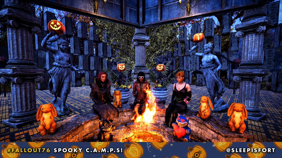 Fallout's tweet image. Bust out those cobwebs, it's time to get SPOOKY! 🎃 

All month long we will highlight the spookiest C.A.M.P.s and Shelters created by the community. So be sure to share your creepy creations with us below and in our Discord: beth.games/3zYfppx