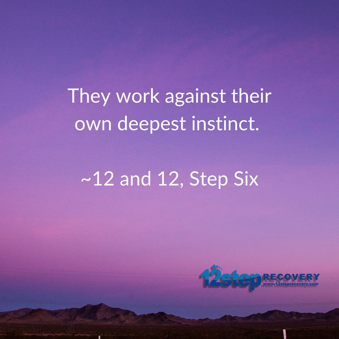 12steprecovery's tweet photo. They work against their own deepest instinct. ~12 and 12, Step Six
#12steprecovery #12steps #12step #12stepstochange #12stepstorecovery #12stepsdown #12steprebels #12stepprogram #recoverylife #12stepstoselfcare #12stepstofreedom #12steplife #recoveryispossible #recoveryquotes https://t.co/A7HUEMfb36