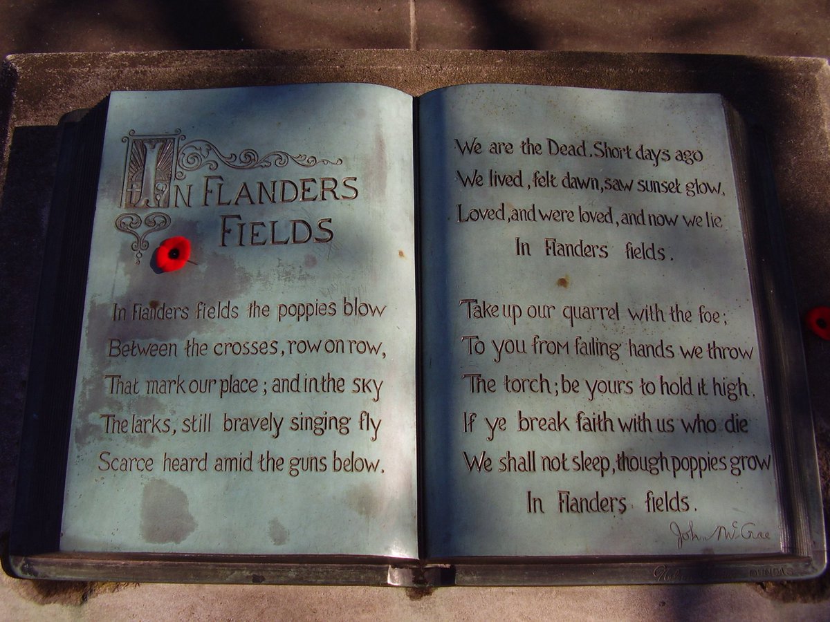 poppyscotland's tweet photo. Today is #NationalPoetryDay. 'In Flanders Fields' was written by Lt Col John McCrae during the 2nd Battle of Ypres. This poem inspired the selling of poppies to raise funds to help disabled veterans after the war, which we still do today.  

#LestWeForget 
#Poppy100 https://t.co/Hweml0nWKW