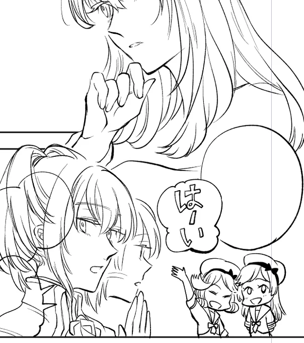 ついこないだまで連載で毎月九人描いてた私にとっては英国艦娘七人なんて朝飯前だぜちっとも多くないぜ...多くな......多..........多いわ 