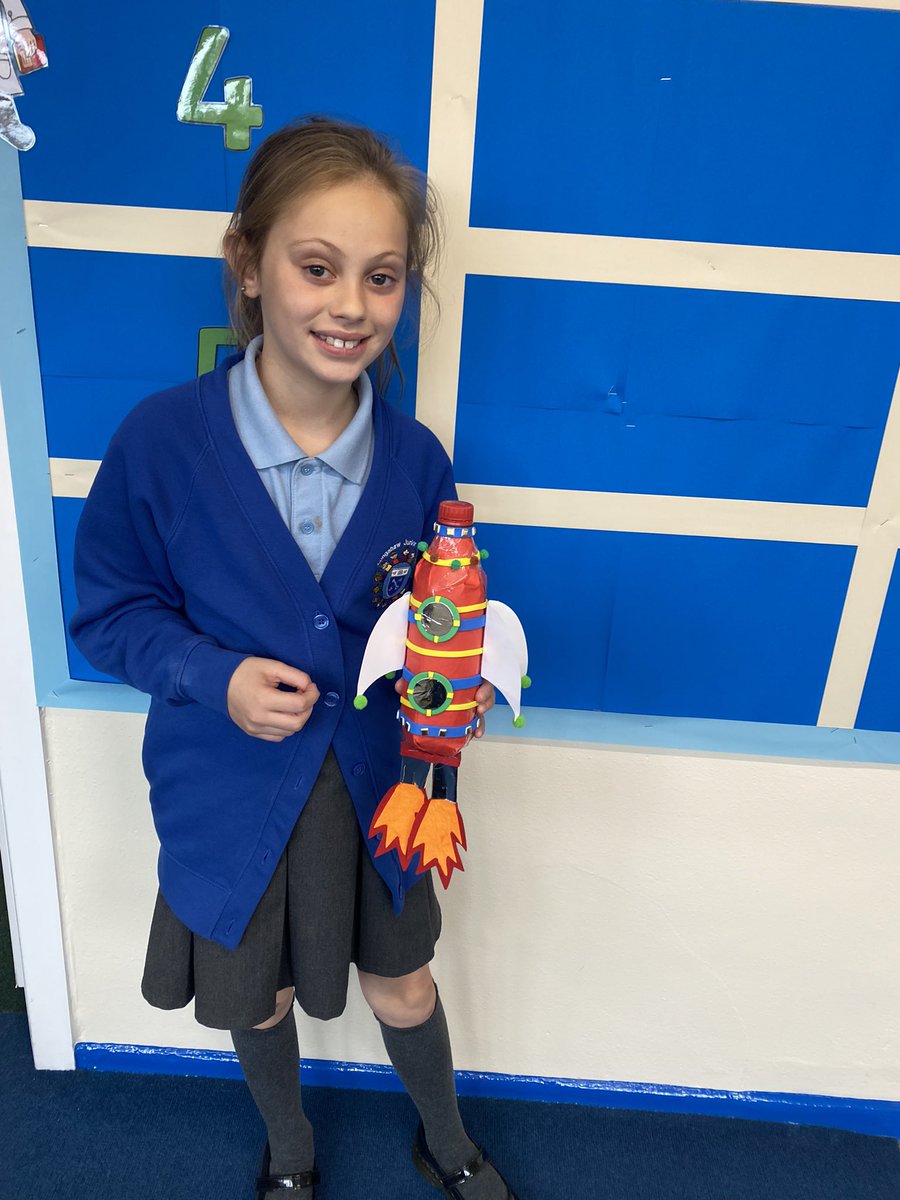 class_5p's tweet photo. Another fantastic rocket completed for homework! Well done! 🚀 https://t.co/VzoCySuiyV