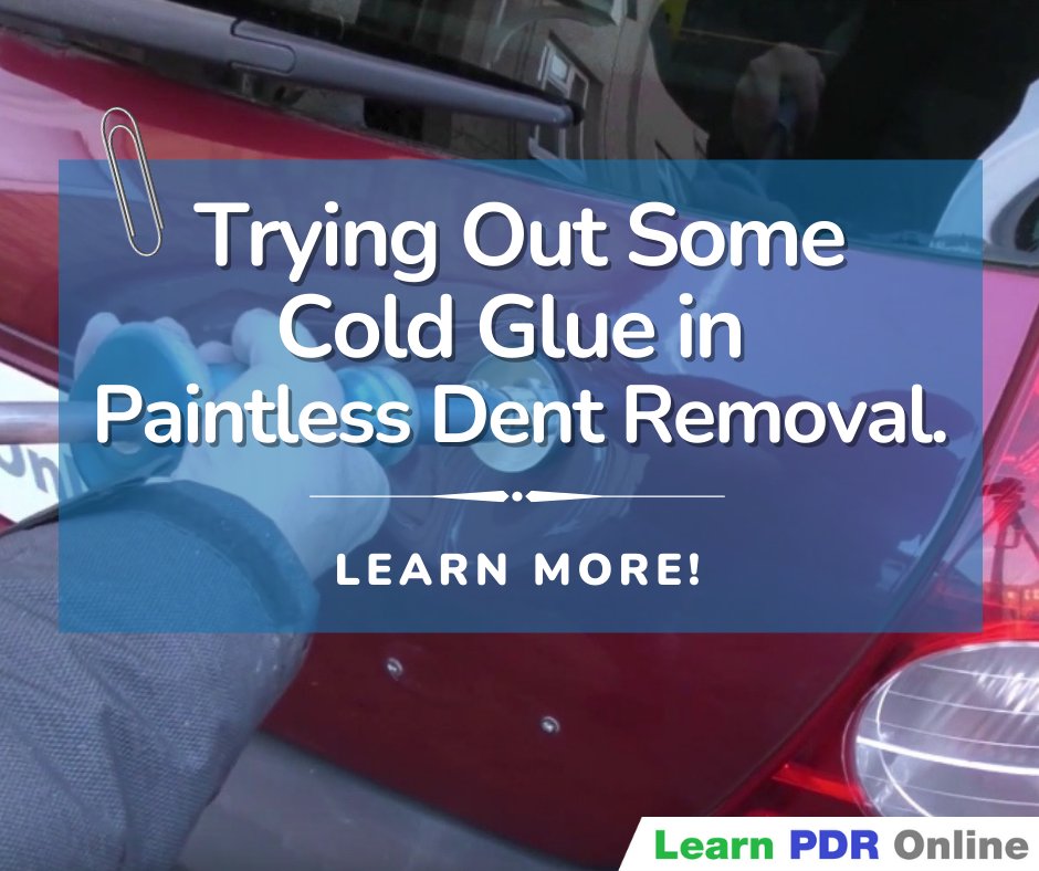 learnpdronline's tweet photo. Have you tried using Cold Glue in Paintless Dent Removal?
Protect the paint and learn how to set.

Visit https://t.co/qt7Hn9YLXv

#PDR #dentremoval #PDRtutorials #learnnewskill #PDRtips #coldglue https://t.co/vR6X4uJPt1