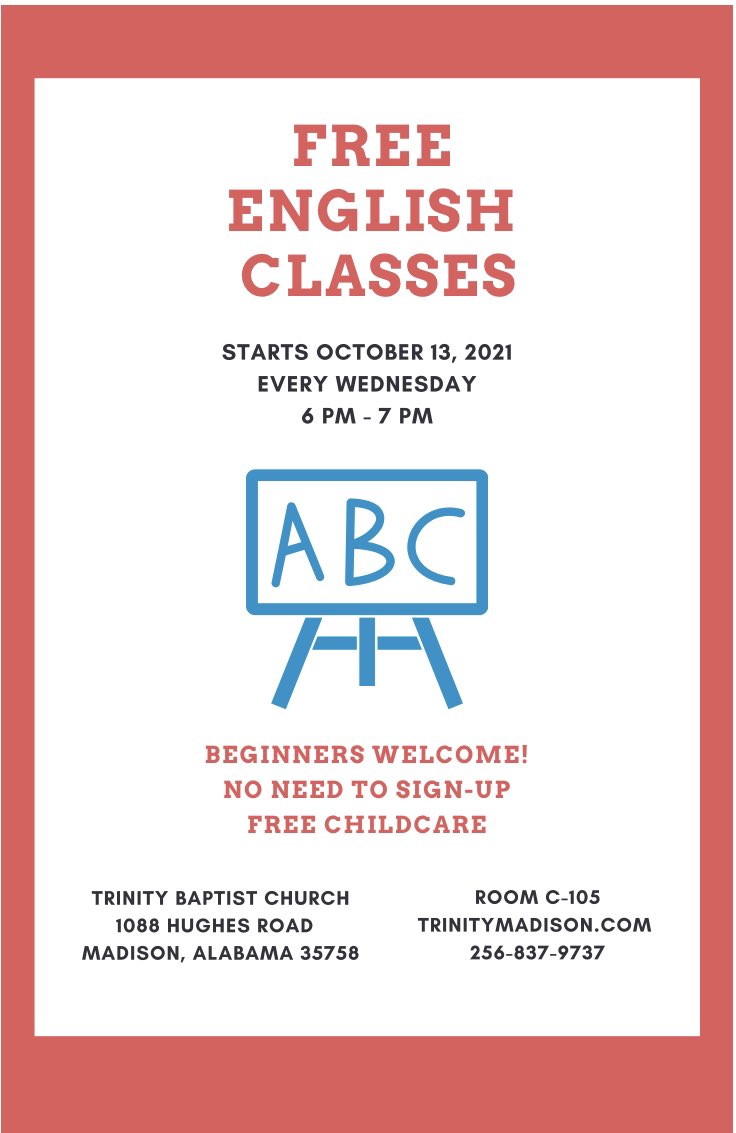 Free adult ESL classes. Our Madison City community is amazing in supporting our EL families! #madisonESL #mcslearn