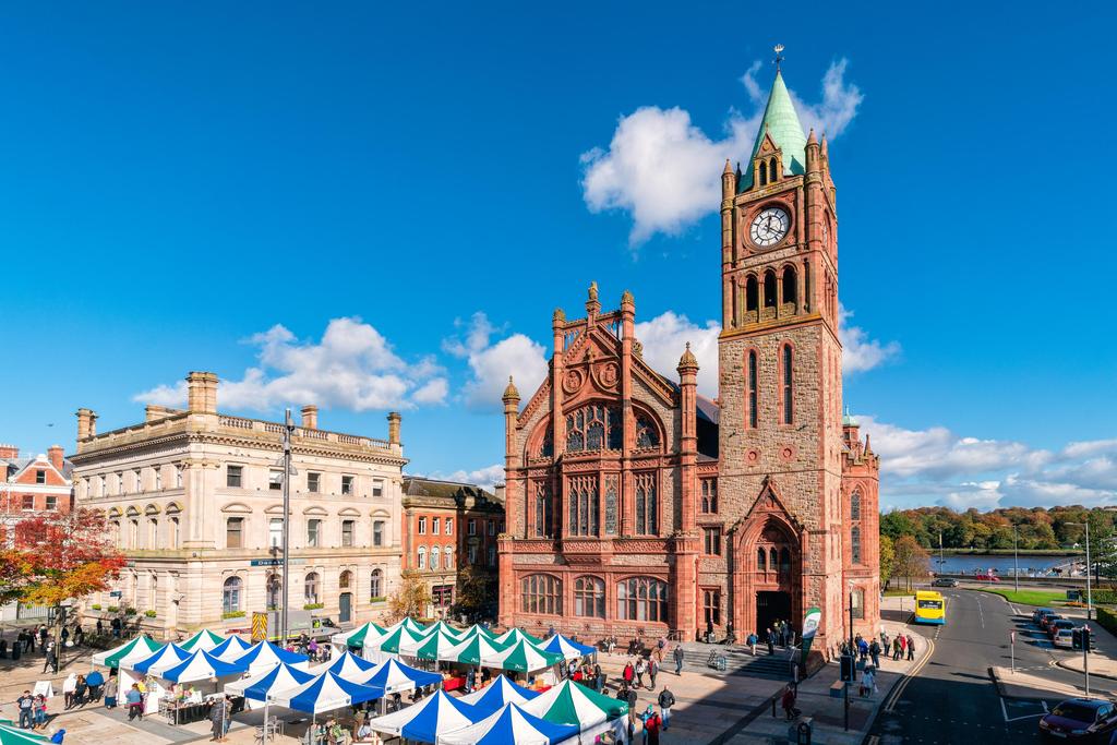 dcsdcouncil's tweet photo. Good morning, it's #WalledCityMarket day!
Join us from 11am - 5pm in Guildhall Square to support local traders with their unique handmade crafts and mouth-watering local artisan food
Full details: https://t.co/3qUFM58UWl
#shoplocal #smallspendgiantdifference #derry https://t.co/m0cKKypBQc