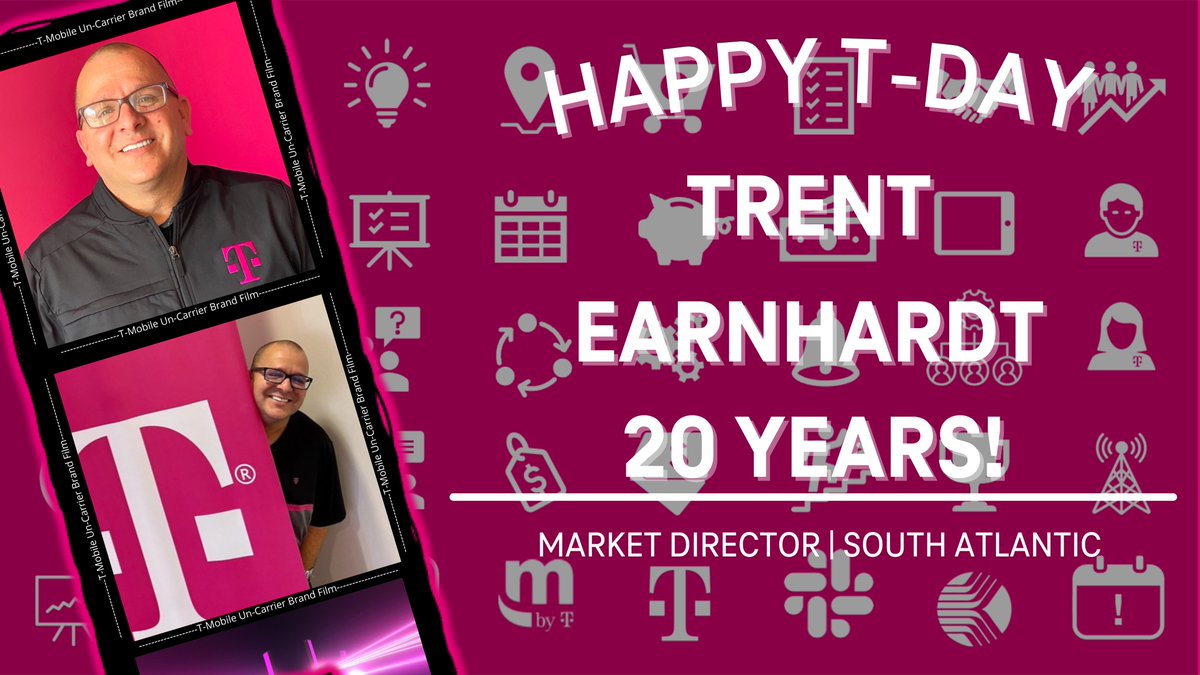 TracyNolan_'s tweet photo. Join me in wishing a Happy Magentaversary to @MaTrenta619 🥳 20 years of world class leadership!  Our South Atlantic @TMobile teams are so fortunate to experience your vision everyday! #Top100InAction https://t.co/IBGPvwfXre