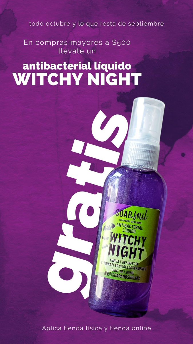 MariferSanch's tweet photo. Le he estado echando DEMASIADAS ganas a mi tienda onlineee... me pueden ayudar a darle RT

https://t.co/I4MBWZ4u9m

Aparteee este halloweeen estamos regalando un antibac witchy nightt en compras mayores a $500 https://t.co/4pTc8a6Y9M