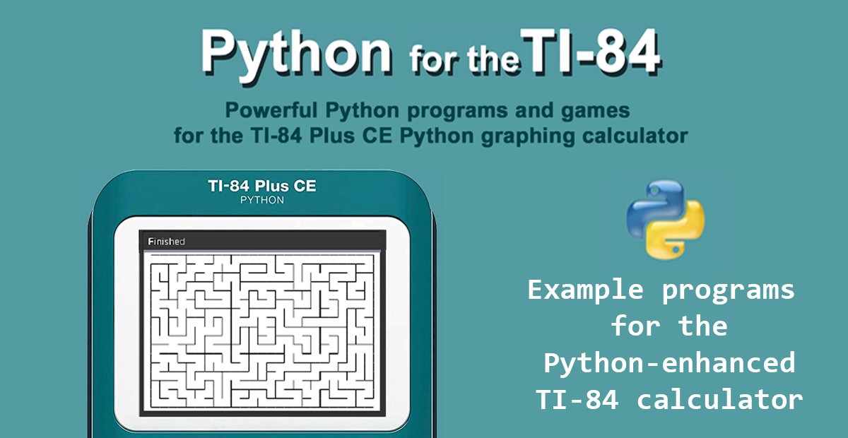 books2believein's tweet image. Python for TI-84 - amzn.to/2Z9qoj7 Everyone will find programs that are fascinating in more than one subject area. #FunToCode
