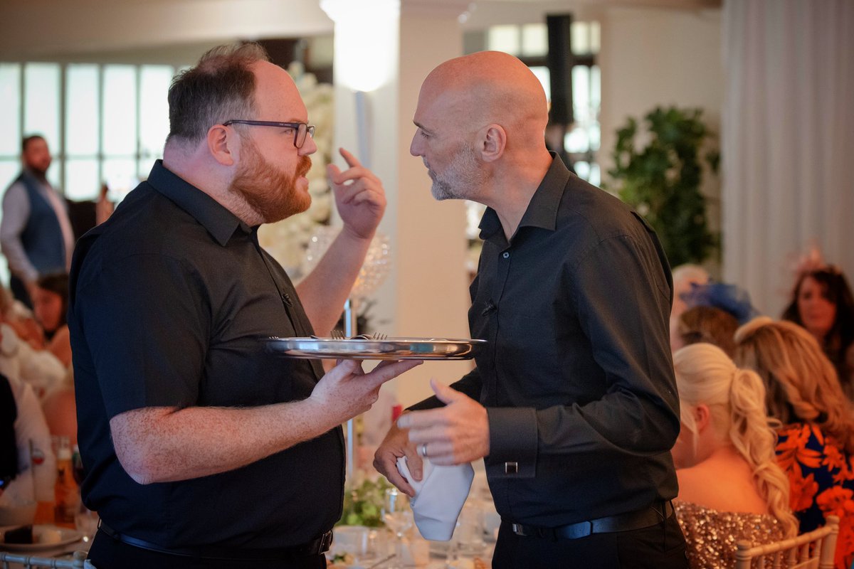 Waitersthatsing's tweet photo. Following our first wedding, post lockdown. @MancunianMedia were kind enough to pass on some great photos #wedding #SingingWaiters https://t.co/40ZeWntrkJ