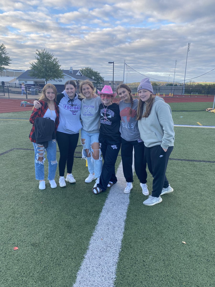 Cornish_JRC's tweet photo. What a spirit week we have had at Cortland High School 💜🐯 lots of purple pride was shown this week #wearecortland @CECSDistrict https://t.co/1KJUb81Z14